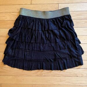 Forever 21 Black Gold Bubble Mini Skirt
